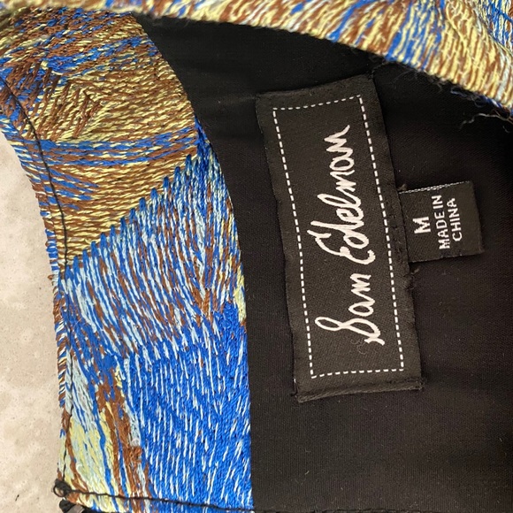 Sam Edelman Jacquard Zip Back Crop Top - Picture 3 of 6